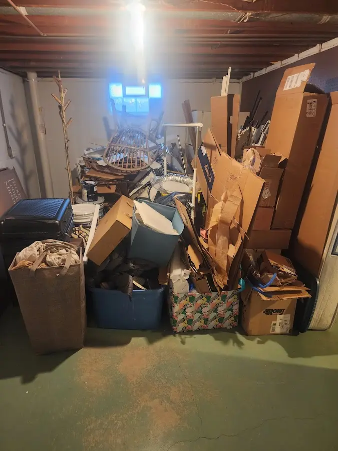 Roll-off dumpster container at job site for 20 Yard Dumpster Rental in Timberlane